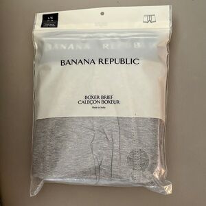 NWT Banana Republic Light Gray Boxer Brief x 2 pack waist 36-38